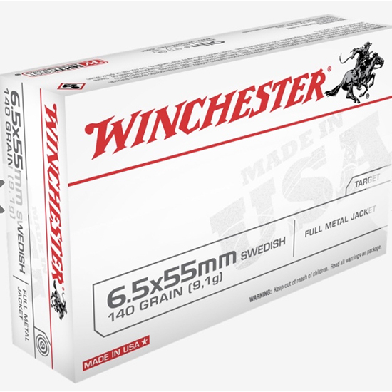 WIN USA 6.5X55 140GR FMJ  20/10 - Ammunition